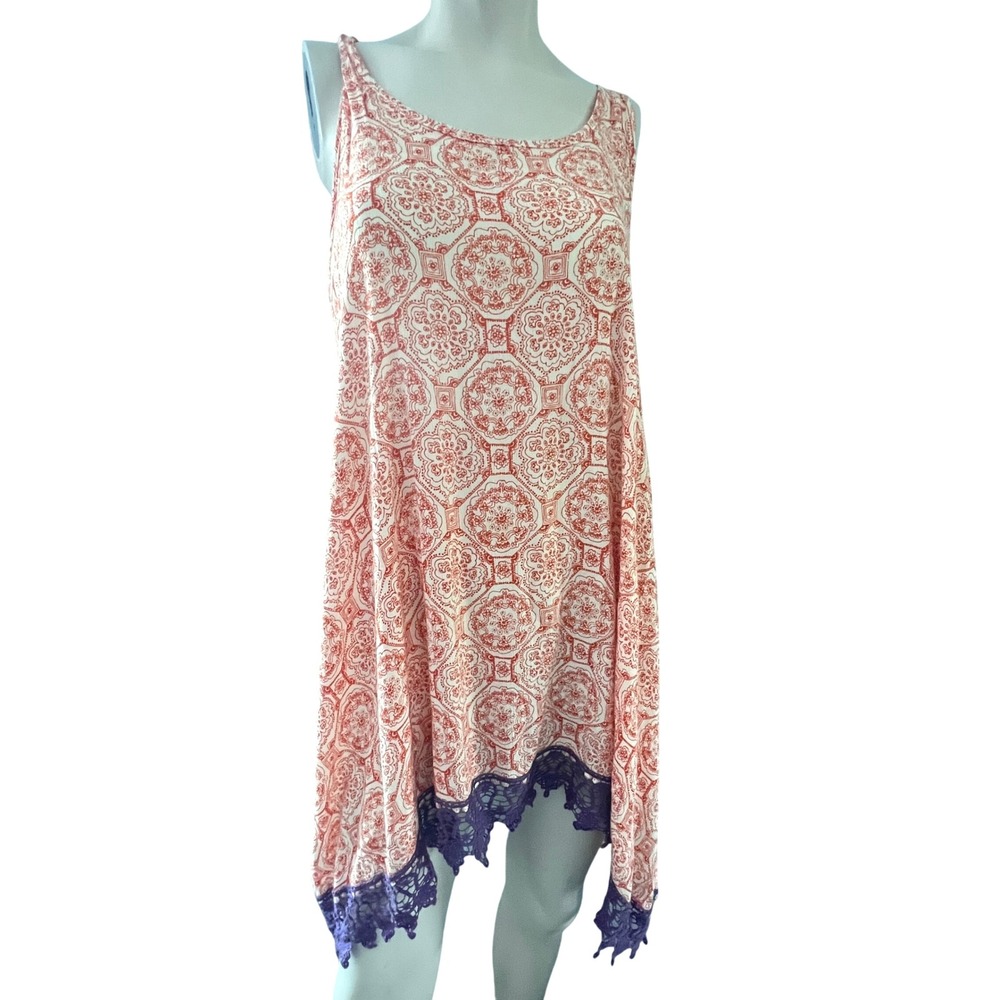 Gameday Girl Stuff Tunic Womens S Orange White Paisley Clemson Tigers Sharkbite - Picture 2 of 8